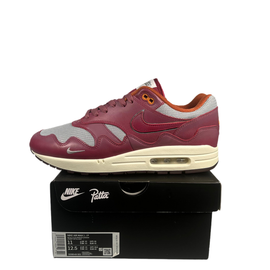 Nike Air Max 1 Patta Waves Rush Maroon (2021) Size 11 USED s17960