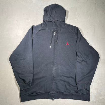 Jordan Jumpman Logo Black Zip Up Hoodie Size XXL USED v20251