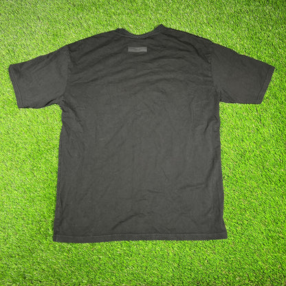 FOG Essentials Black Felt Logo Tee Size XL USED v16764
