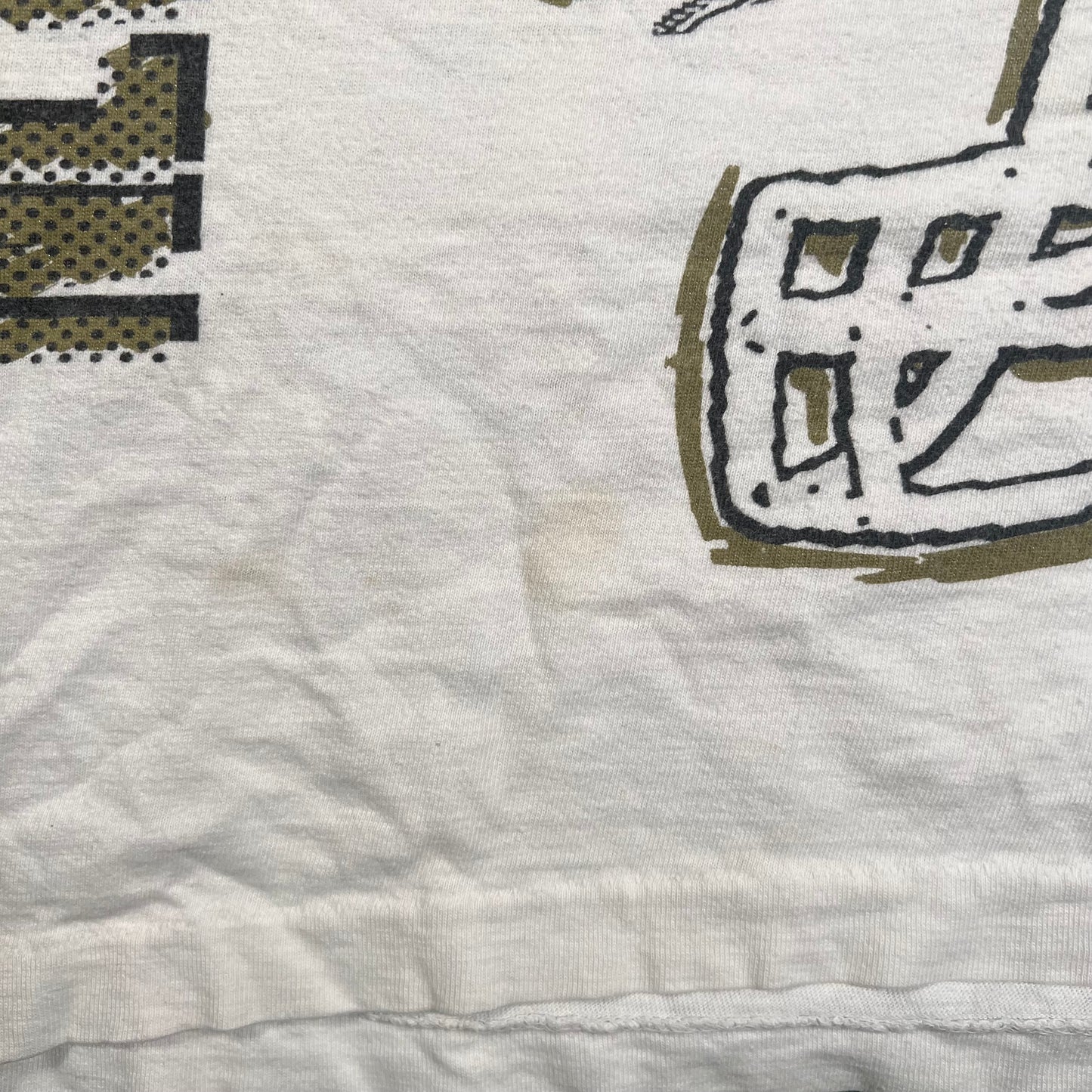 1990s Saints Magic Johnson AOP White Tee Size Large USED v18413