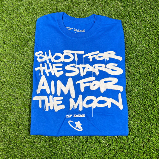 Pop Smoke PS Moon Tag Blue Tee Size Small NEW x14418