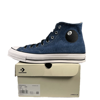 Stussy 8 Ball Navy Blue Converse Chuck Taylor 70 (2022) Size 11.5 NEW s20066