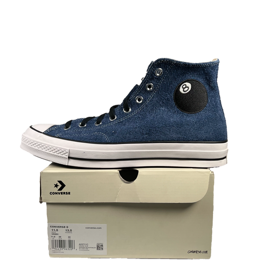 Stussy 8 Ball Navy Blue Converse Chuck Taylor 70 (2022) Size 11.5 NEW s20066