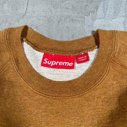 Supreme Heathered Crewneck Heather Gold (2013) Size Medium USED x18876