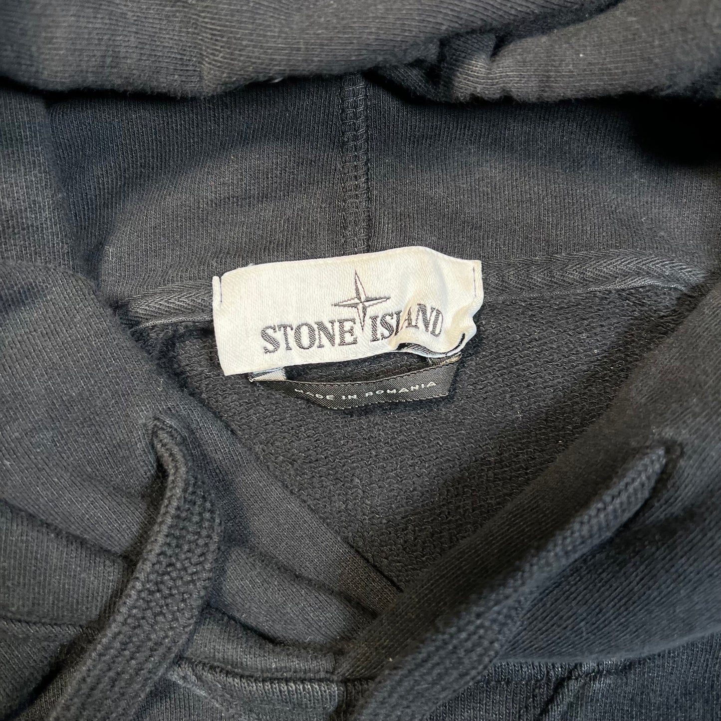 Stone Island Armband Logo Black Hoodie Size XL USED x16865