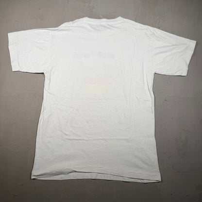 1989 "Fall of the Wall" White Berlin Wall Tee Size XL USED v16816