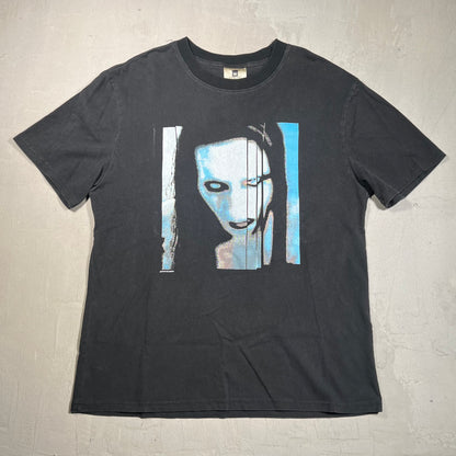 1998 Vintage Marilyn Manson Long Hard Road Tee black Size XL USED v13954