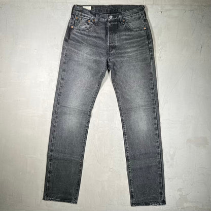 Levis Premium Selvedge Denim Black Washed Jeans Size 30x34 USED v20168