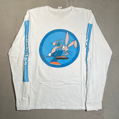 Y2K Blink 182 Bunny Rabbit Longsleeve White Size Medium USED v19378