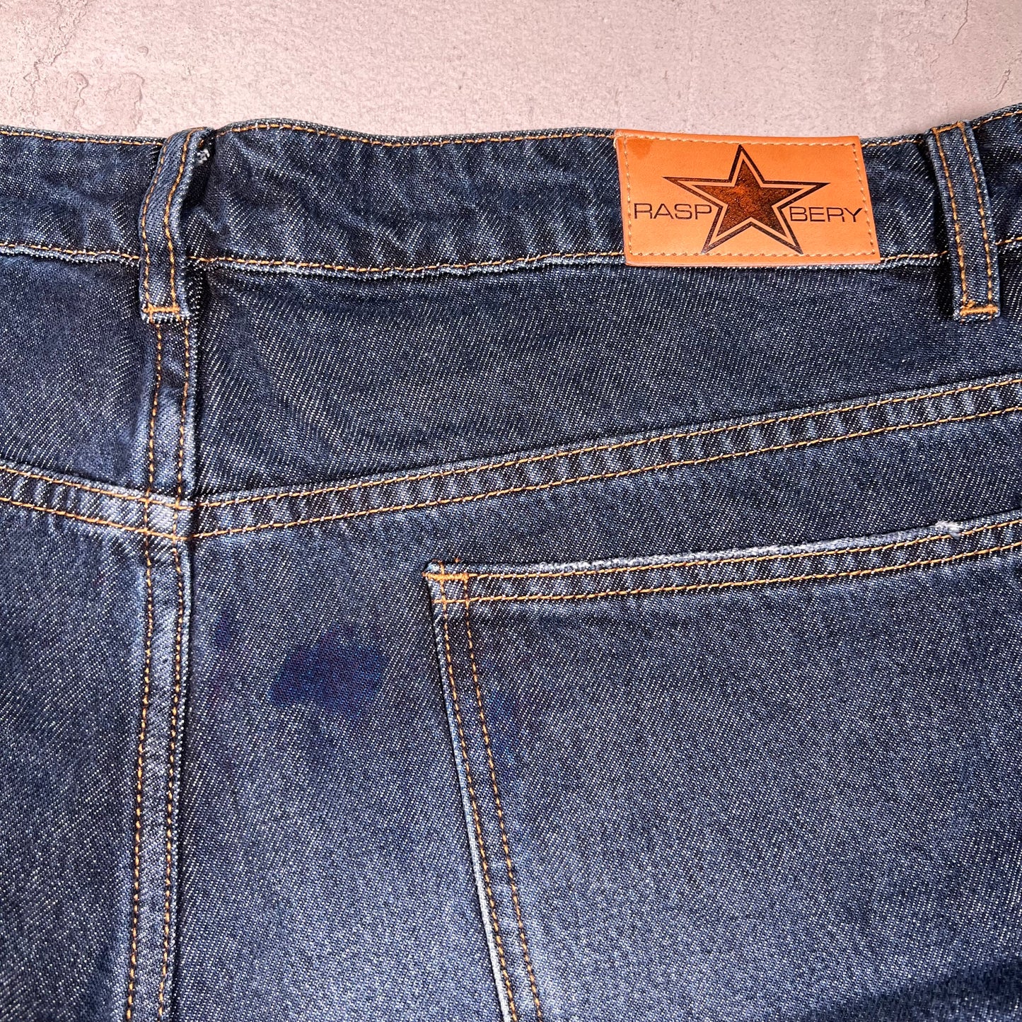 GV Gallery Raspbery Hills OG Stripe Blue Jeans Size 38 USED x17617