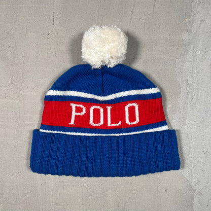 Polo Ralph Lauren Sport "Polo USA" Blue Beanie USED v19005