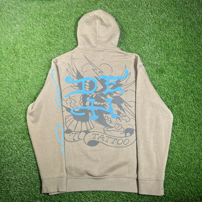 Ed Hardy Olive Panther Hoodie Size Small USED v18171