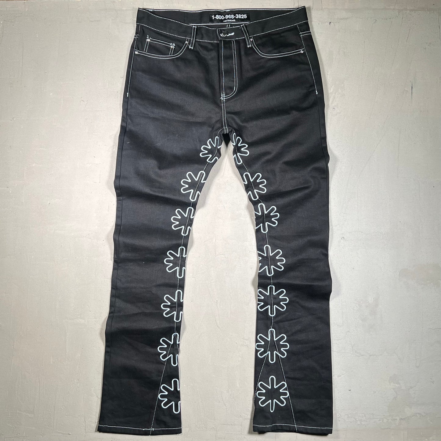 Lostshdws Black/Light Blue Black Jeans Size 36 USED x17459