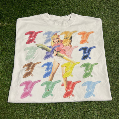 Yellyard War Ready White Tee Size Medium USED x14208