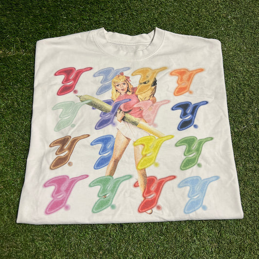 Yellyard War Ready White Tee Size Medium USED x14208