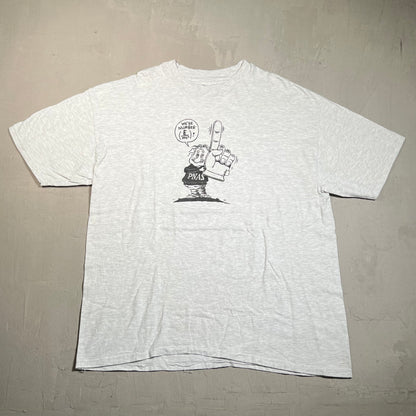 1990s Albert Einstein Pnas Grey Tee Size XL USED v19557