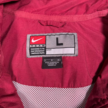 Y2K Nike Bloomfield Basketball Maroon Light Zip Up Jacket Size Large USED v17830