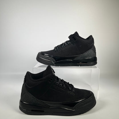 Jordan 3 Black Cat (2025) Size 5Y USED s18533
