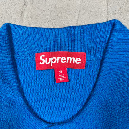Supreme Multi Stripe Blue Polo Sweater Size XL NEW x18778