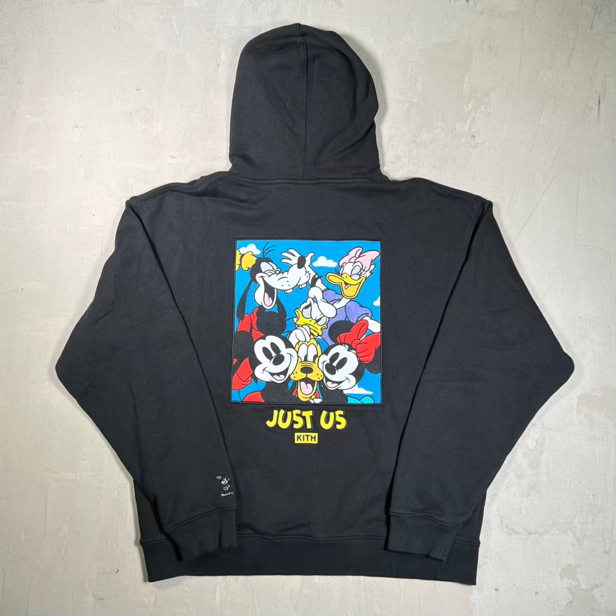 Kith Disney Friends Family Portrait Hoodie Black Size Large USED x18833