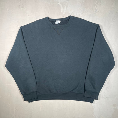 1990s Russell Athletic Black Crewneck Size Large USED v19057
