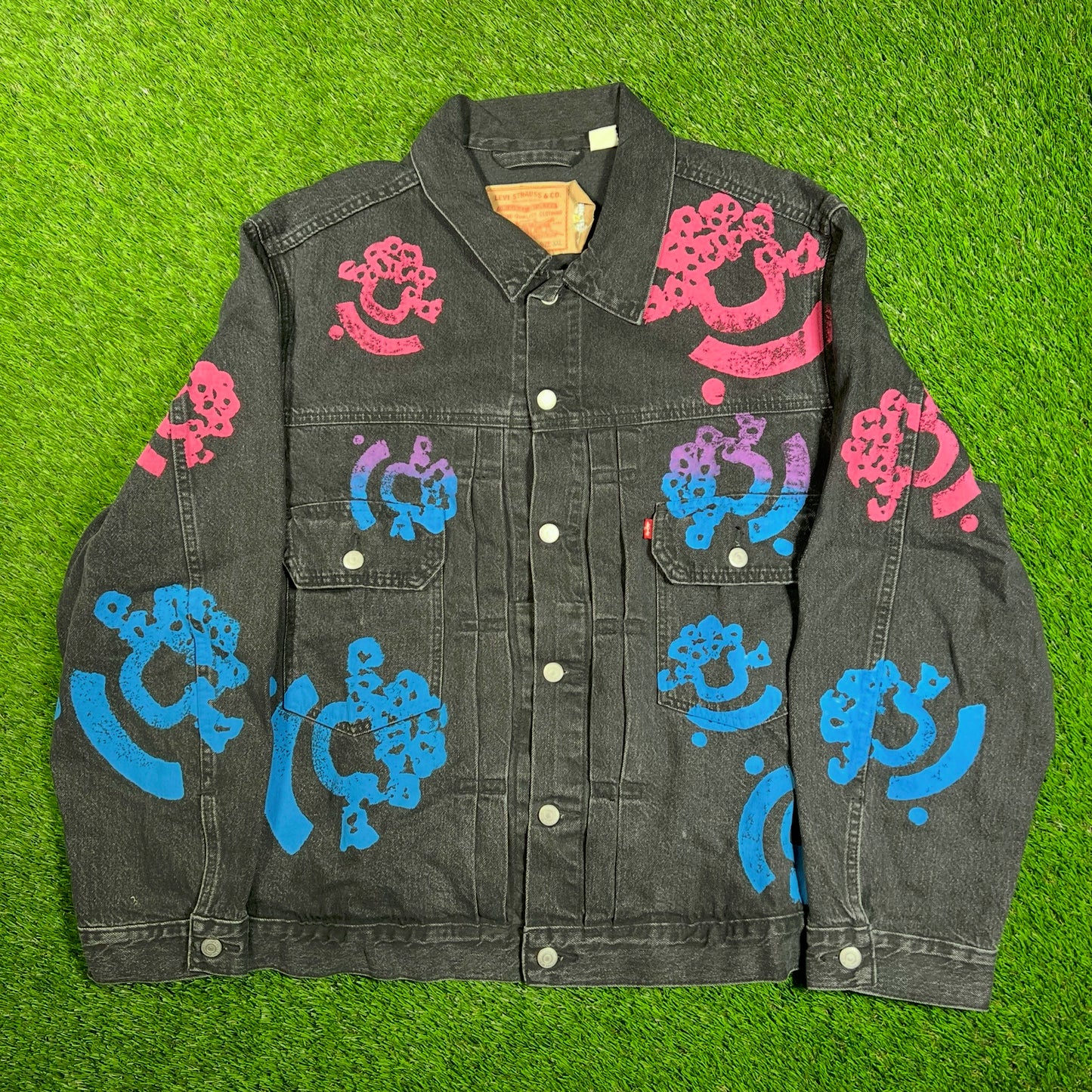 Denim Tears Levis Bstroy Black Jean Jacket Size XXL NEW x12133