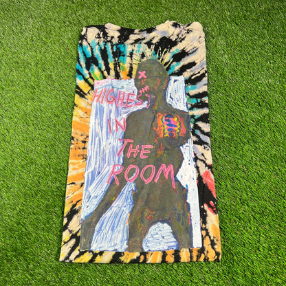 Travis Scott Cactus Jack "Highest in the Room" Tie Dye Tee Size Large USED x14499