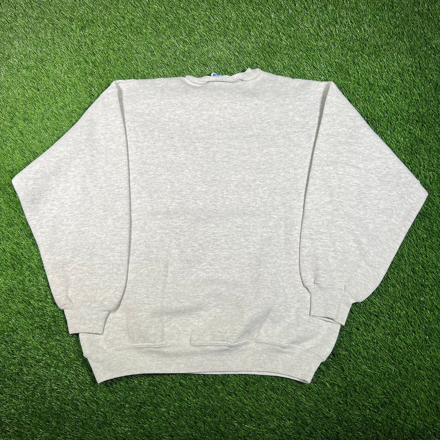 1990s Sherman College Crest Grey Crewneck Size Large USED v18115