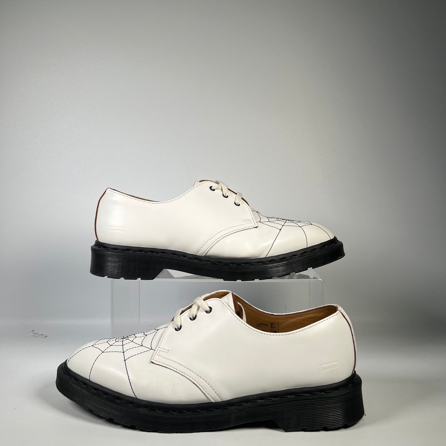 Supreme Dr. Martens 3-Eye Spiderweb White Size 11 USED s16730