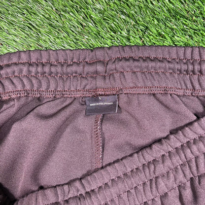 Adidas Calabasas Brown Track Pants Size Large USED x15632