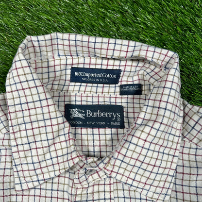1990's Burberry's Stripped Shirt Size Medium USED v17422