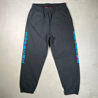 Supreme Washed Blue Logo Black Sweatpants (2026) Size Small NEW x18767