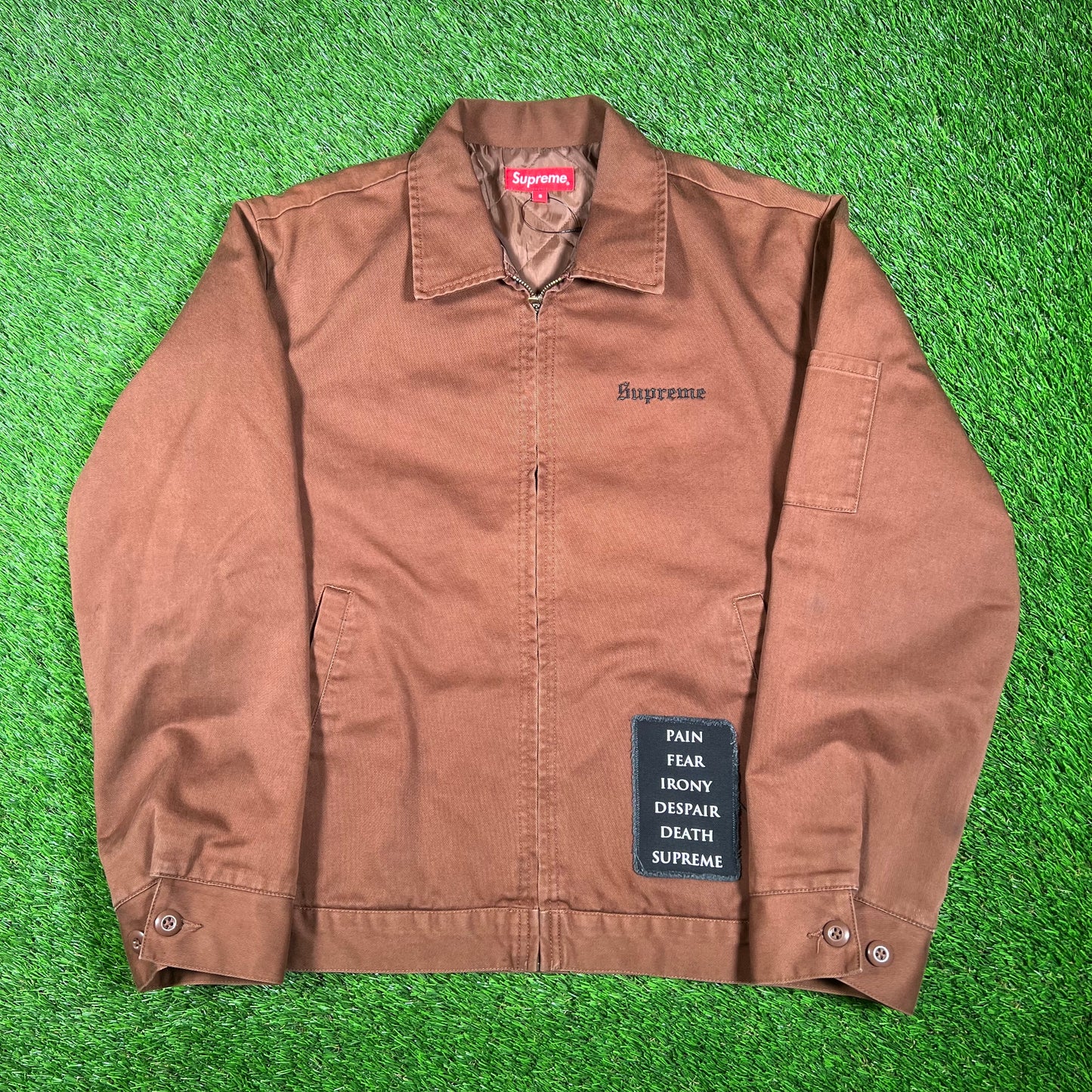 Supreme "The Crow" Brown Work Jacket (2021) Size Small USED x15428