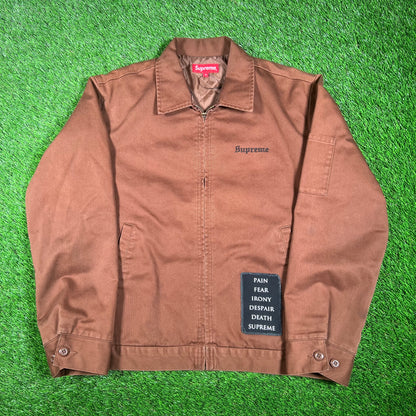Supreme "The Crow" Brown Work Jacket (2021) Size Small USED x15428