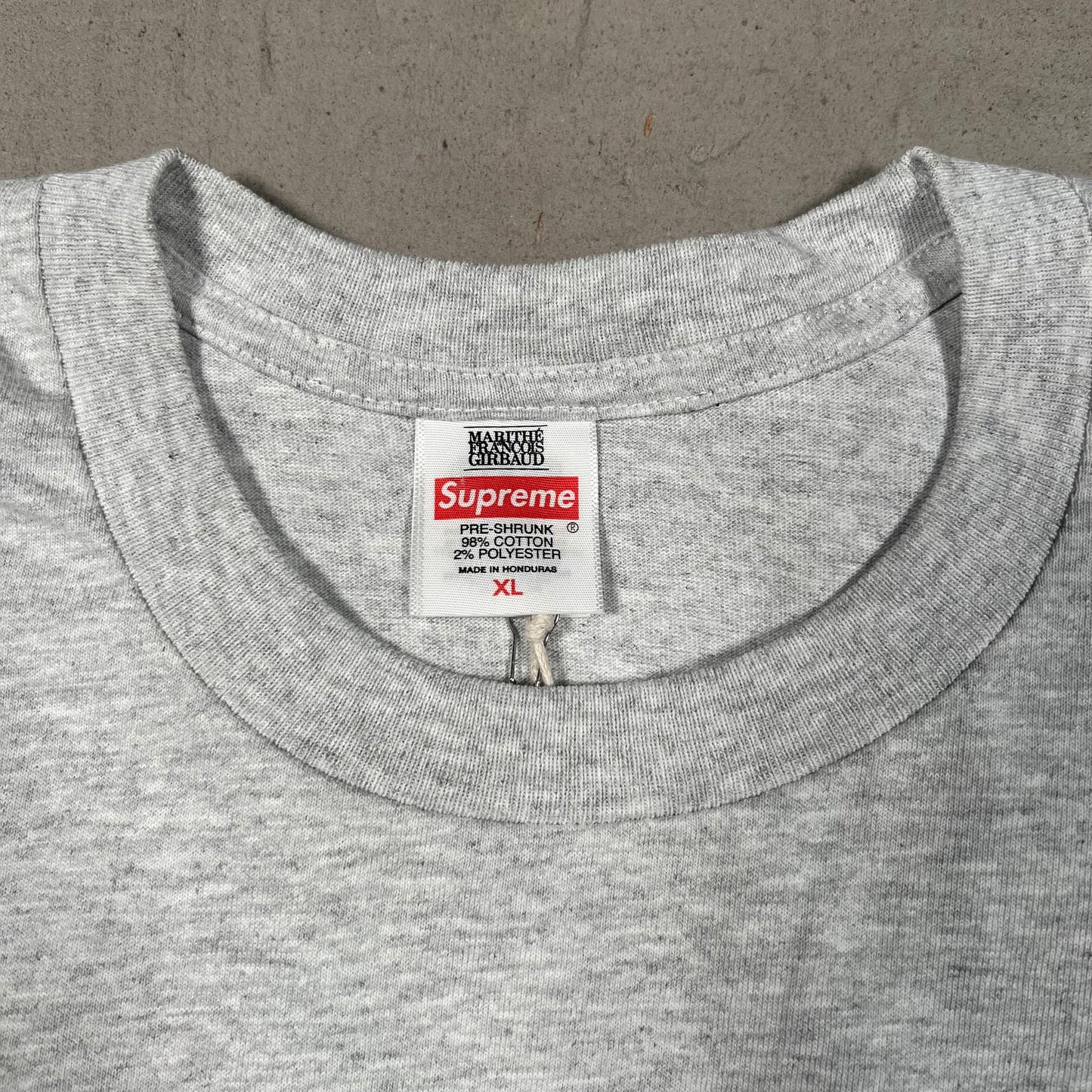 Supreme Marithe Francois Girbaud Grey Tee Size XL NEW x14217