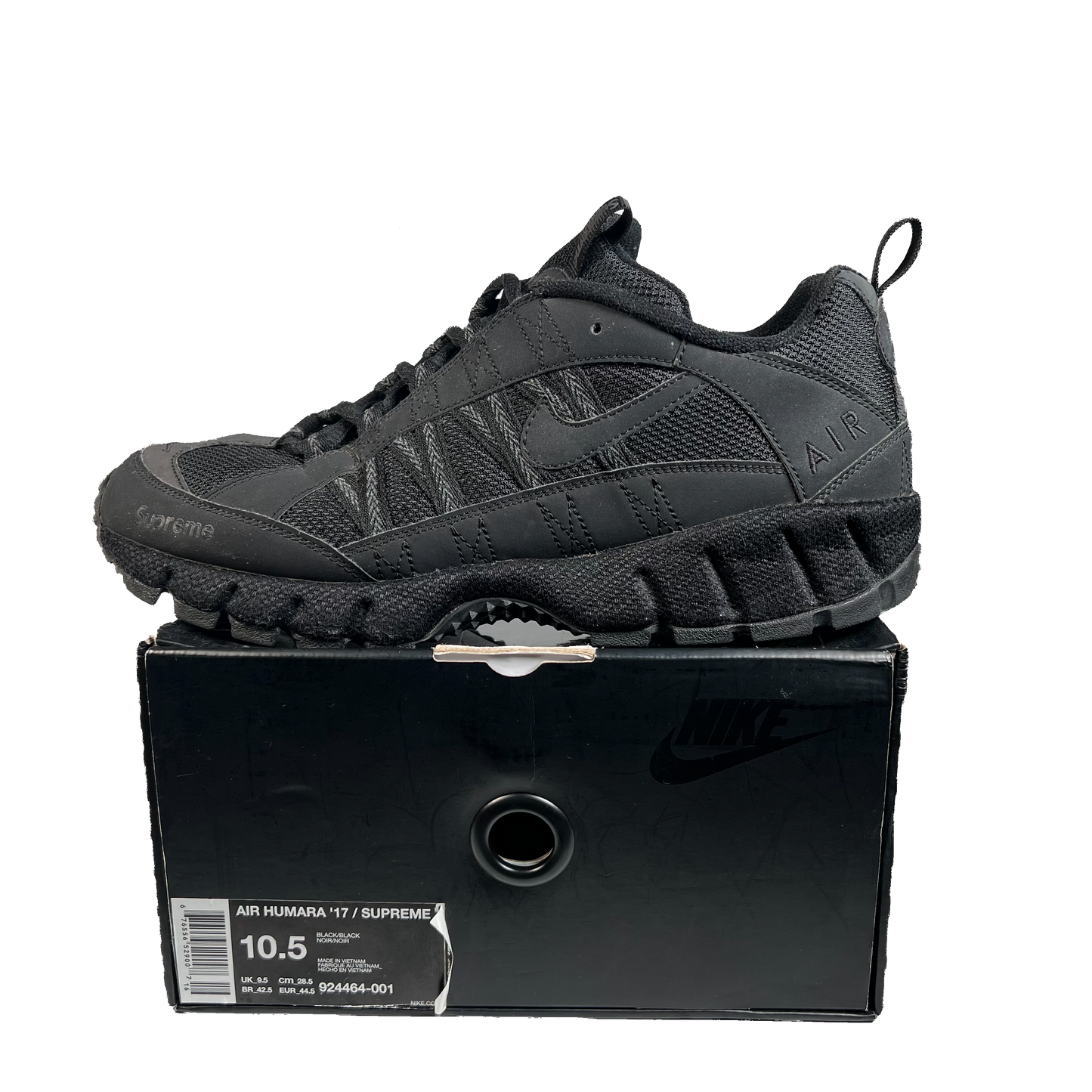 Nike Air Humara 17 Supreme Black (2017) Size 10.5 USED s22098