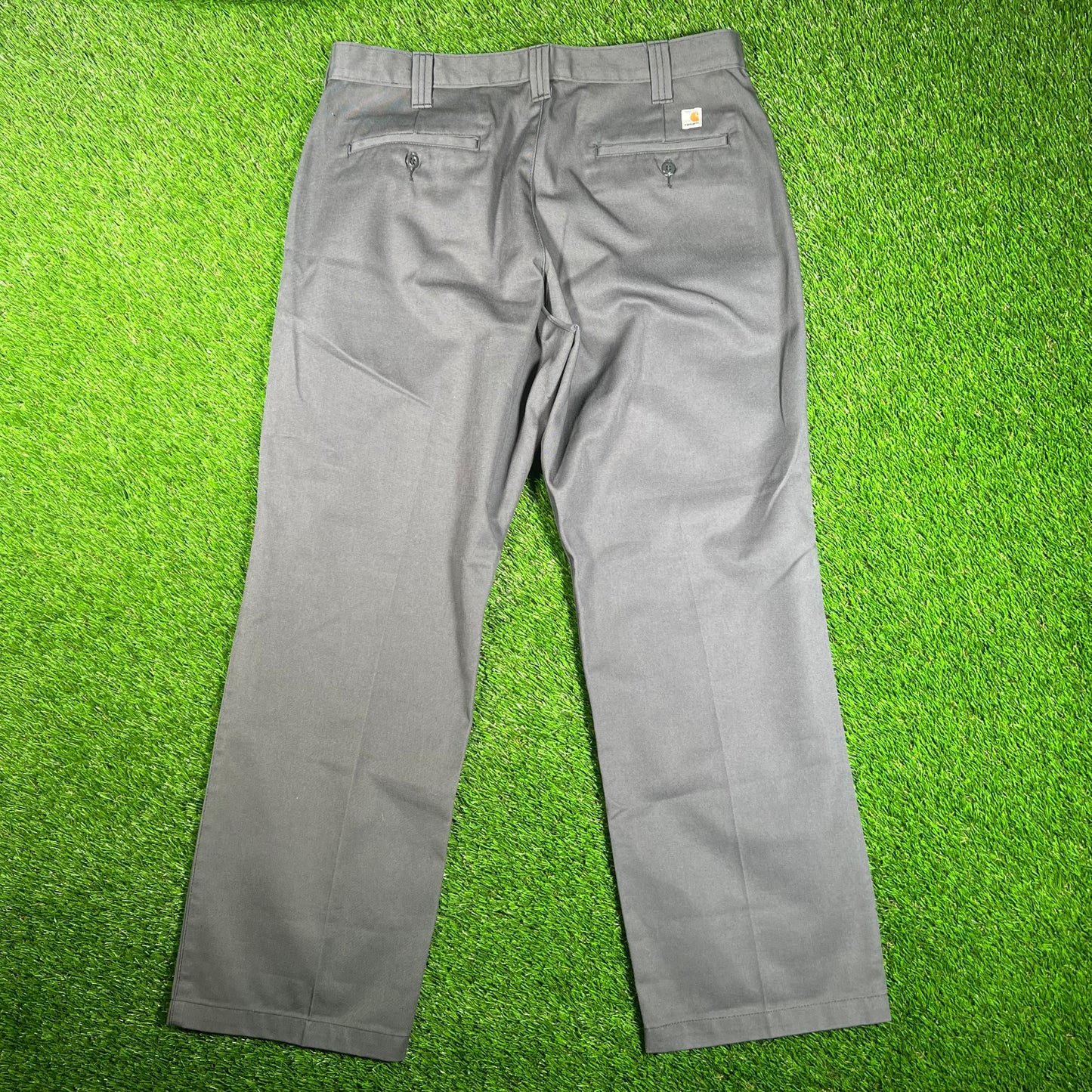 Y2K Carhartt Straight Leg Grey Pants Size 36x30 USED v18069