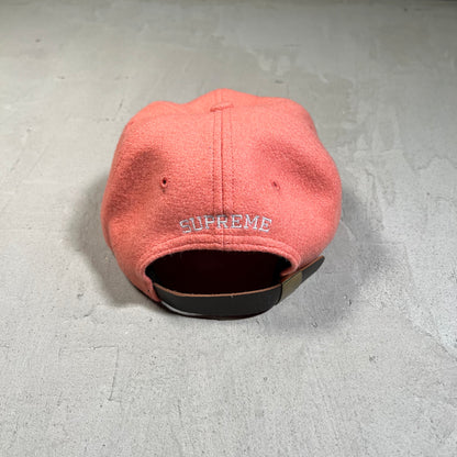 Supreme S Logo Wool Pink 6 Panel Hat USED x17623