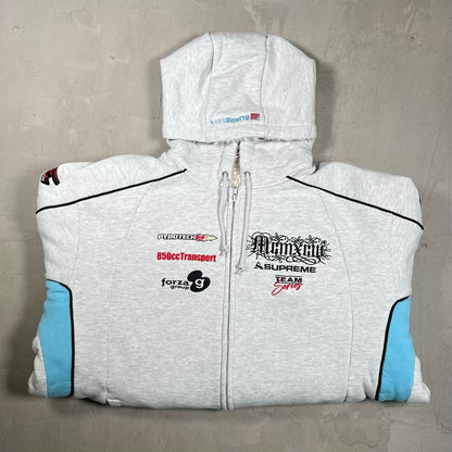 Supreme Racing Lined Zip Up Hoodie Grey (2026) Size Large NEW x18409