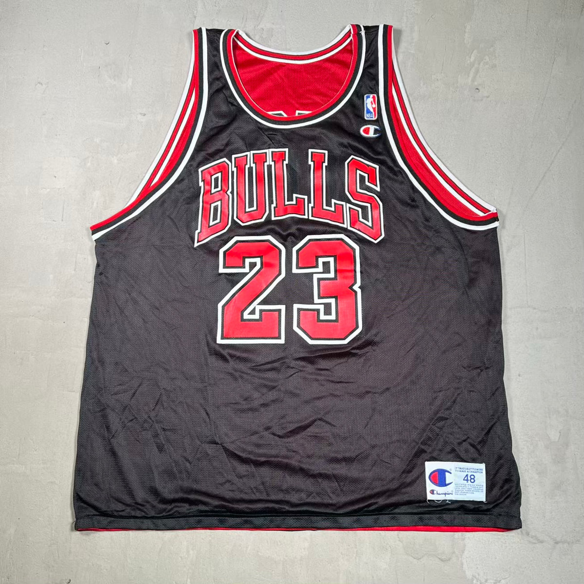 1990s Chicago Bulls Jordan 23 Reversible Champion Jersey Size 48 (XL) USED v20252