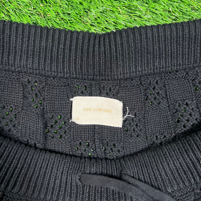 Aime Leon Dore ALD Jacquard Black Knit Shorts Size XL USED x16547