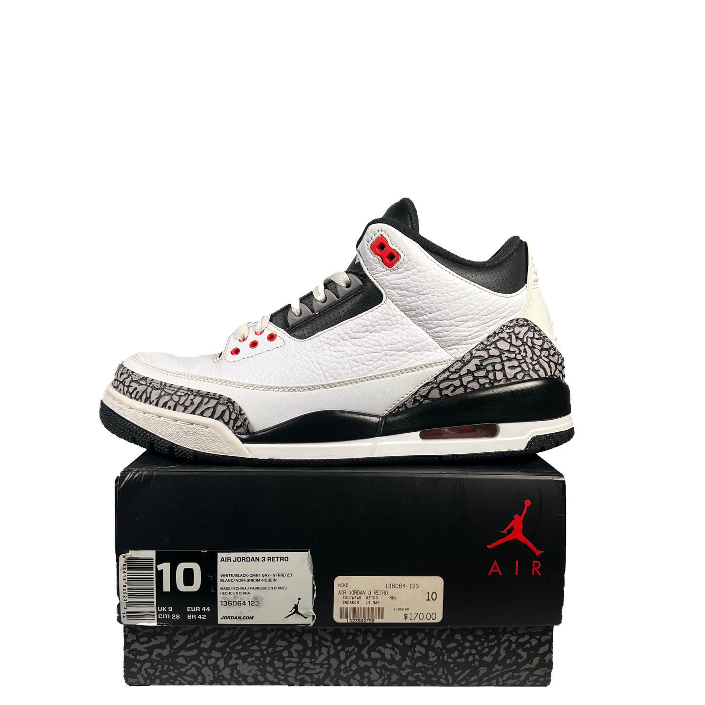Jordan 3 Infrared 23 (2014) Size 10 USED s20397