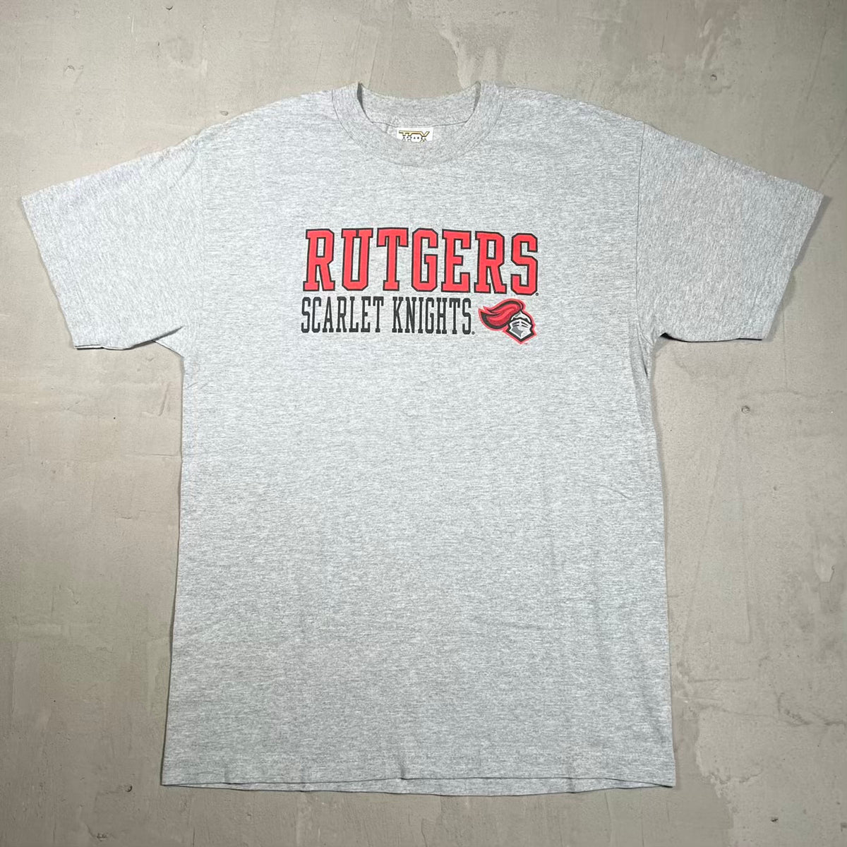 Y2K Rutgers Scarlet Knights Grey Tee Size Medium USED v20073
