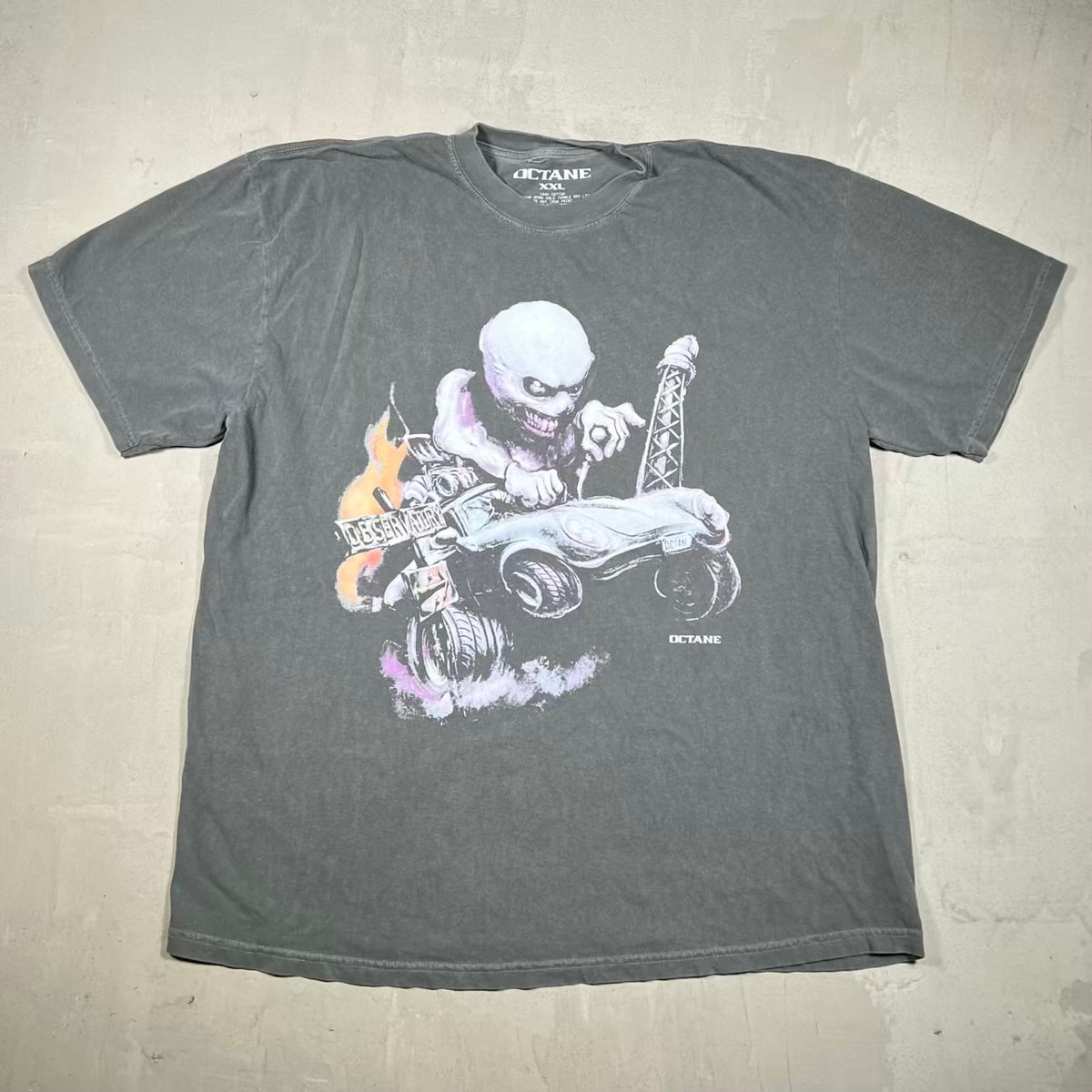 Don Toliver Octane Tour Vintage Grey Racing Tee Size XXL USED x18697