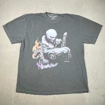 Don Toliver Octane Tour Vintage Grey Racing Tee Size XXL USED x18697
