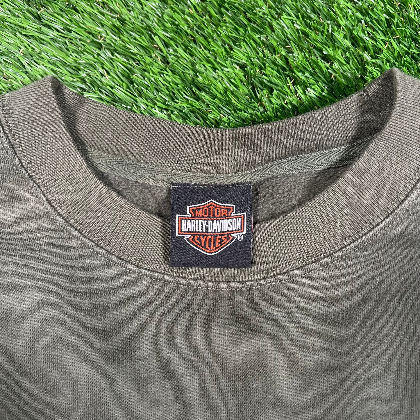 2010 Harley Davidson Lebanon NJ Olive Crewneck Size Medium USED v18226