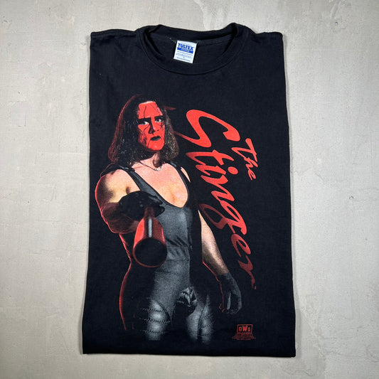 1998 WWF Sting The Stinger Wrestling Black Tee Size XL USED v19045