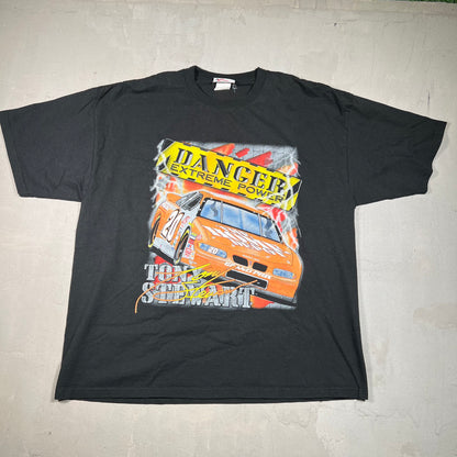 1999 Tony Stewart Nascar Black Tee Size XL USED v19512