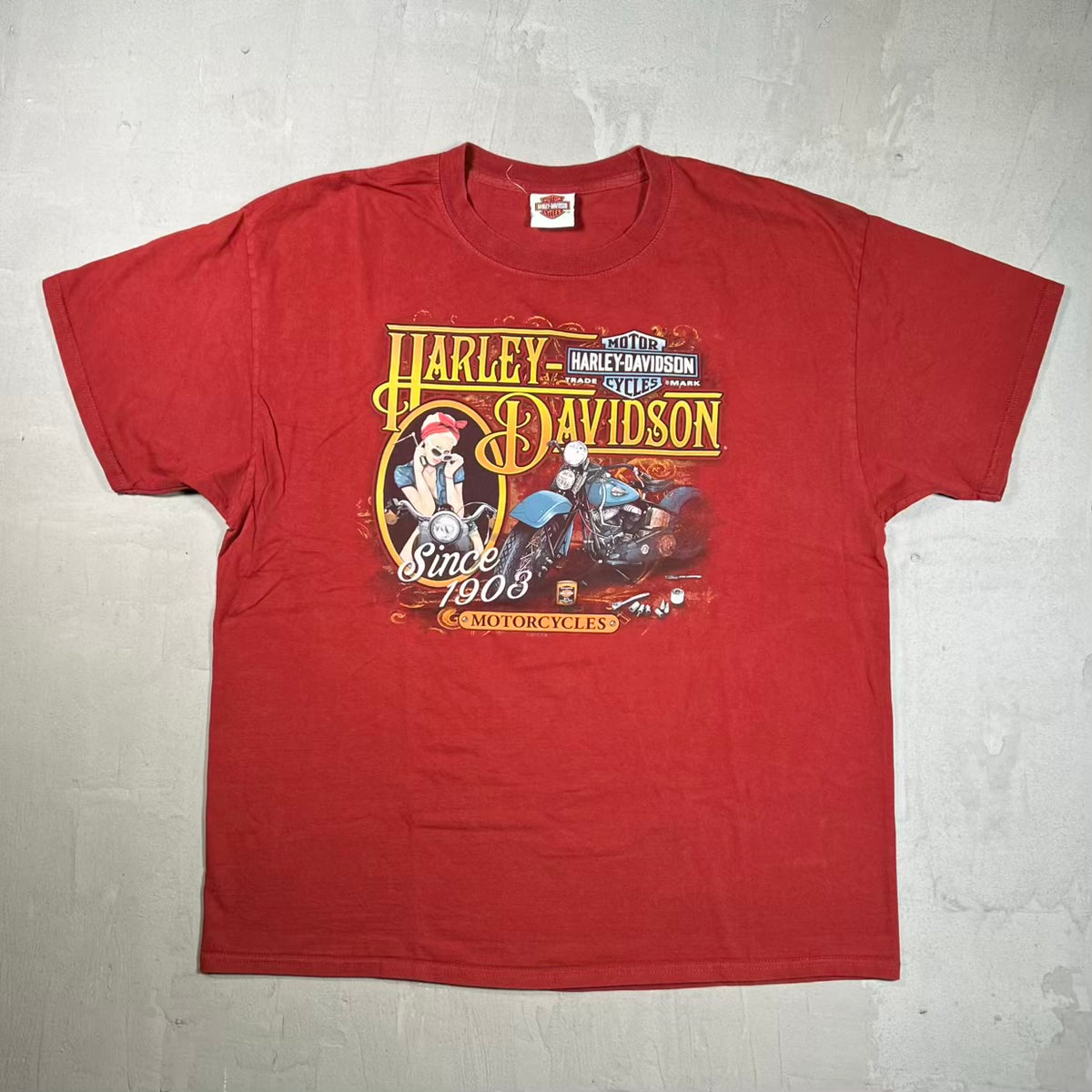 2013 Harley Davidson "Since 1903" Rust Tee Size XL USED v20384