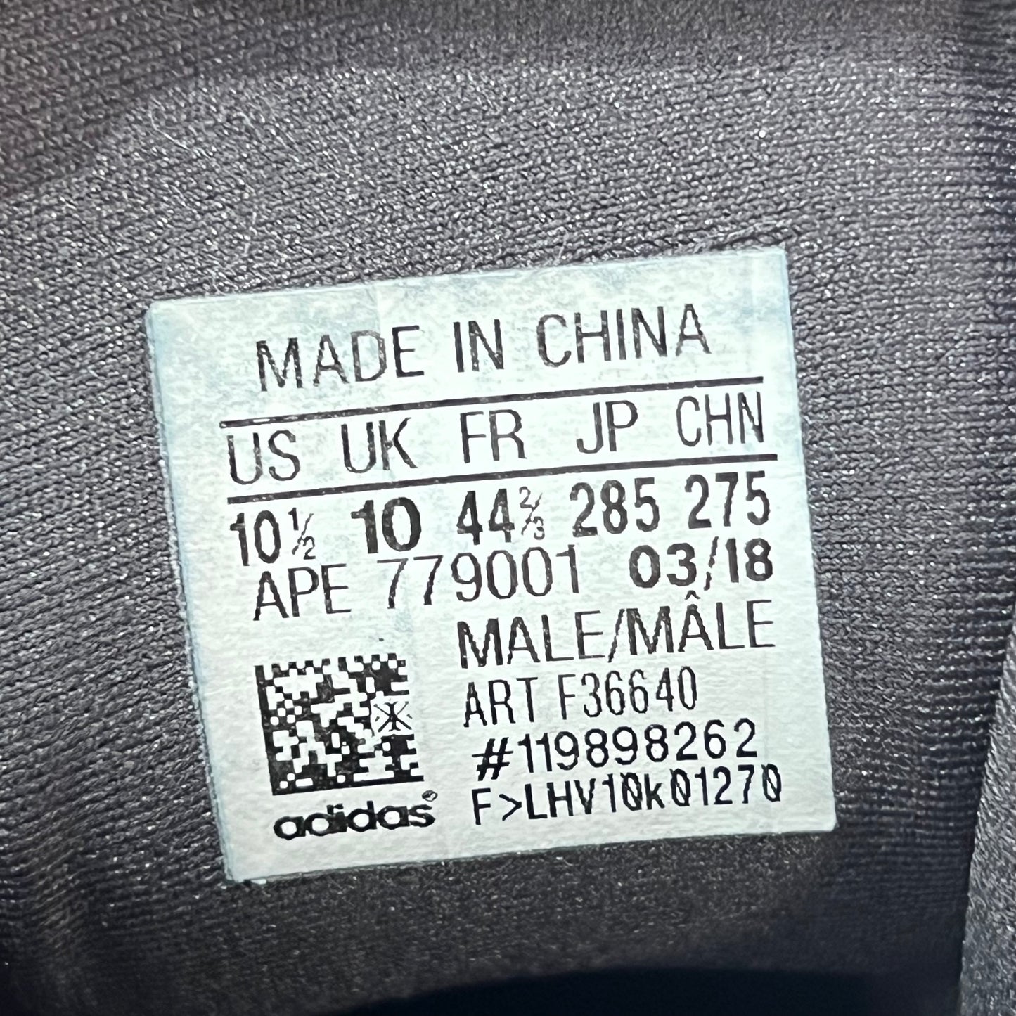 Yeezy 500 Utility Black (2018) Size 10.5 USED s22492